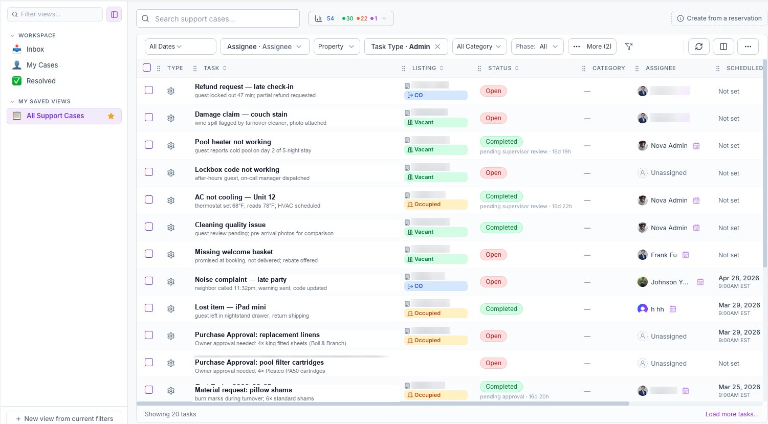 Support Cases screenshot