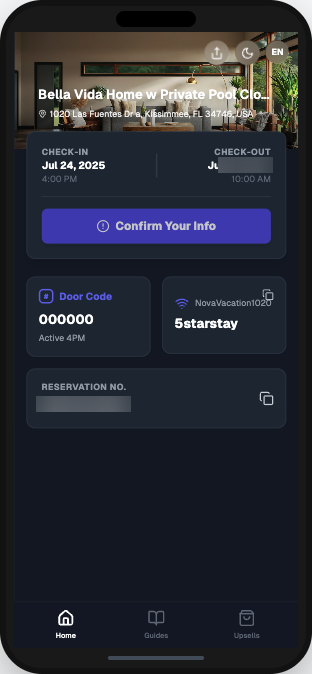 RentUP.ai Guest App - Home