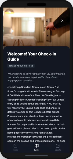 RentUP.ai Guest App - Check-in Guide