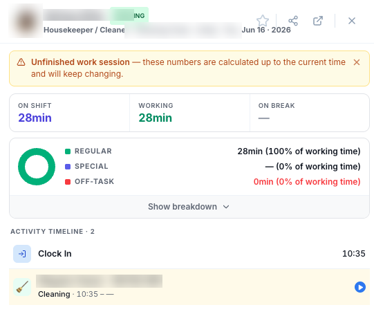 Staff Attendance - Daily Report mode